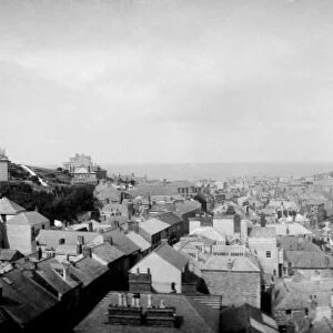 St Ives town and harbour, Cornwall. Early 1900s