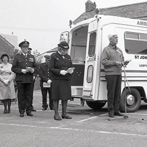 St John Ambulance dedication ceremony, Lostwithiel, Cornwall. May 1988
