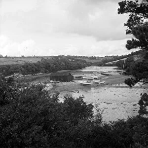 St Just Creek, St Just in Roseland, Cornwall. 1965