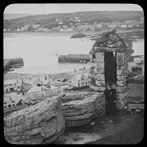 St Michaels Mount, Mounts Bay, Cornwall. Probably 1890s
