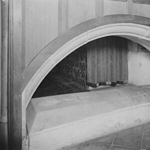 St Petroc Minor Church interior, Little Petherick, Cornwall. September 1929