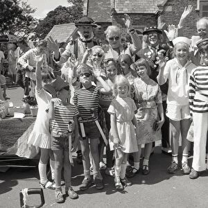 St Winnow Church of England Primary School fete, Lostwithiel, Cornwall. June 1984