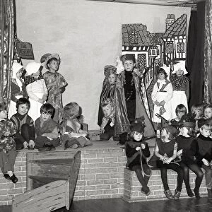 St Winnow Church of England Primary School play, Lostwithiel, Cornwall. December 1984