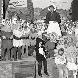 St Winnow Church of England Primary School play, Lostwithiel, Cornwall. December 1982