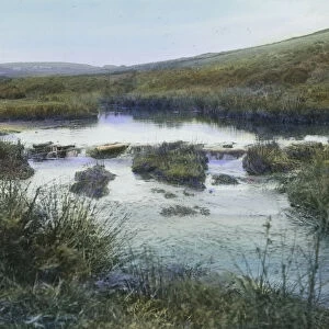 Stream leading to Dozmary Pool, Bodmin Moor, Cornwall. 1920s