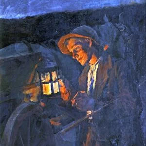 Study for the carter in The Lighting Up Time, Stanhope Forbes (1857-1947)