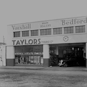 Taylors Garage, Lemon Quay, Truro, Cornwall. Around late 1940s