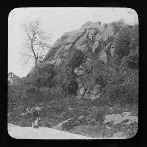 Tolcarne rock outcrop, Madron, Cornwall. Early 1900s