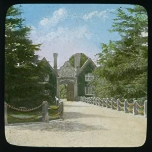 Tregothnan gatehouse and drive, Tresillian, Cornwall. Early 1900s