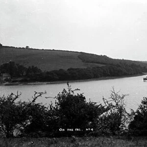 Trelease farm looking across the River Fal to Tolverne, Kea, Cornwall. After 1907