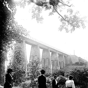 Trenance viaduct, Newquay, Cornwall. Around 1910