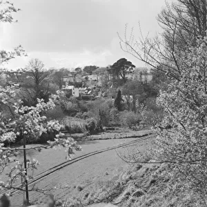 A view of Churchtown, Little Petherick, Cornwall. 1968