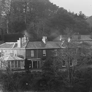 View of Goonvrea House, Perranarworthal, Cornwall. December 1924