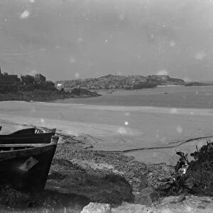 View from Porthminster Beach, St Ives, Cornwall. 1890s