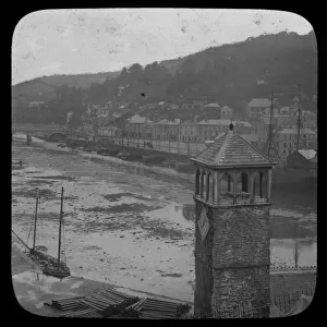 View up river, Looe, Cornwall. Around 1900