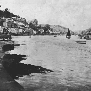 View up river, Looe, Cornwall. Around 1930