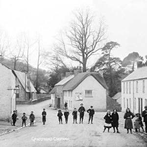 Bottom of village, Grampound, Cornwall. Early 1900s