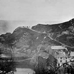 The village, Polperro, Cornwall. Probably 1860s-1870s