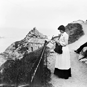 West of harbour, Polperro, Cornwall. 3rd June 1904