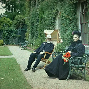 William and Ada Gill, Comprigney House, Truro, Cornwall. Before 1916