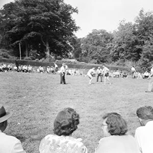 Wrestling match at an unknown location, Cornwall. 1959