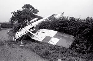 Images Dated 15th October 2018: Aircraft Crash, Lostwithiel, Cornwall. September 1991