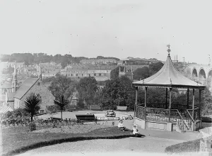 Church Prints: Bandstand, Victoria Gardens, Truro, Cornwall. After 1902