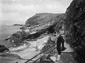 Images Dated 4th April 2016: Barras Nose, Tintagel Haven, Cornwall. Early 1900s