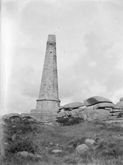 Images Dated 10th April 2018: Basset Memorial, Carn Brea, Illogan, Cornwall. Early 1900s