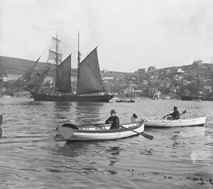 Images Dated 29th September 2018: Boats off Polruan, Lanteglos by Fowey, Cornwall. Probably 1914