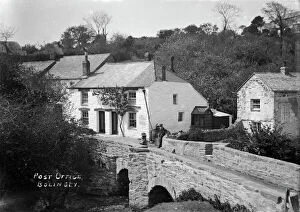 Perranzabuloe Collection: The bridge and Post Office at Bolingey, Perranzabuloe, Cornwall. Early 1900s
