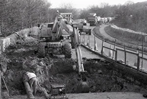 Images Dated 24th October 2019: Bridge Strengthening, Lostwithiel, Cornwall. January 1993