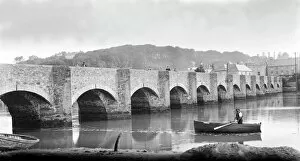 Images Dated 23rd February 2018: The bridge, Wadebridge, Cornwall. Early 1900s