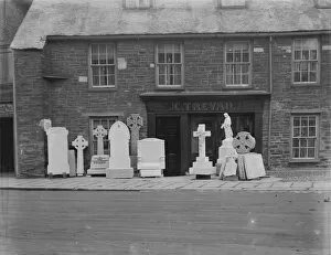 Images Dated 19th November 2019: C. Trevail, monumental masons, Quay Street, Truro, Cornwall. Around 1920s