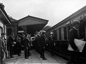 Images Dated 30th August 2016: Camborne Railway Station, Camborne, Cornwall. Early 1900s, possibly First World War