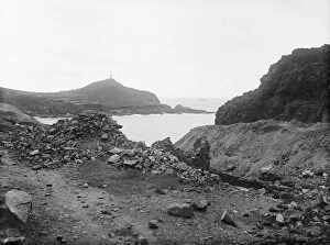 Images Dated 3rd April 2018: Cape Cornwall from Kenidjack Valley, St Just in Penwith, Cornwall. 1898
