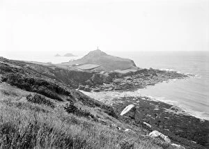 Images Dated 26th November 2018: Cape Cornwall from above Porth Ledden, St Just in Penwith, Cornwall. Early 1900s