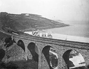 Images Dated 13th August 2016: Carbis Bay viaduct, Cornwall. 1910