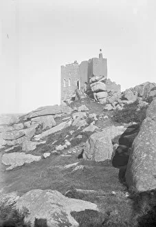 Images Dated 10th April 2018: Carn Brea Castle, Carn Brea, Illogan, Cornwall. Early 1900s
