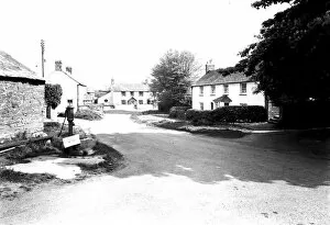 St Tudy Collection: Centre of the village of St Tudy, Cornwall. 1959