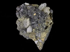 Minerals Collection: Chalcopyrite with Quartz and Minor Sphalerite, United Kingdom