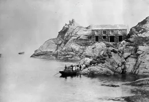 Chapel Rock / Peak Rock, Polperro, Cornwall. 1860s