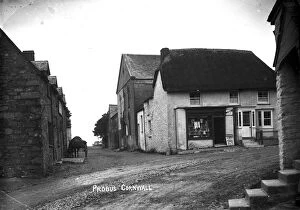 Images Dated 2nd July 2018: Chapel Street, Probus, Cornwall. Early 1900s