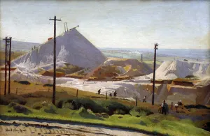 A China Clay Pit, Leswidden, Harold Harvey (1874-1941)