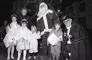 Images Dated 30th October 2018: Christmas Lights, Fowey, Cornwall. December 1991