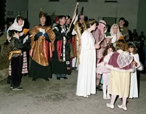 Images Dated 13th November 2017: Christmas pageant, Lostwithiel, Cornwall. December 1983