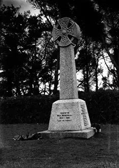 Close-up view of the Kenwyn War Memorial at the junction of Kenwyn Hill and Knights Hill, Kenwyn, Cornwall. 1920
