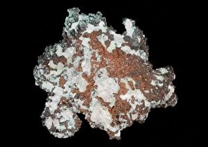 Minerals Collection: Copper with Quartz, South Caradon Mine, St Cleer, Cornwall, England