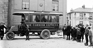 Images Dated 12th January 2019: The Cornish Express motor bus, St Just in Penwith, Cornwall. 14th May 1903