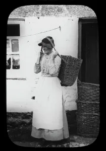 Fishing Prints: Cornish fishwife with cawl, Cornwall County Fisheries Exhibition